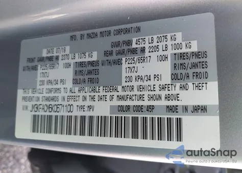 2019 Mazda Cx-5 Touring from USA, damaged, VIN JM3KFACM6K0671100